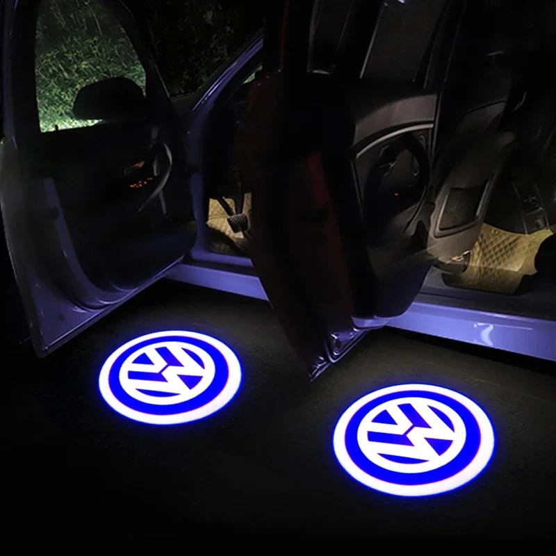 Voor Volkswagen Golf-7 4 5 6 CC T-ROC Sharan Passat B5 6 7 Polo Jetta Auto LED Courtesy Light Ghost Shadow Projector Embleem Lamp