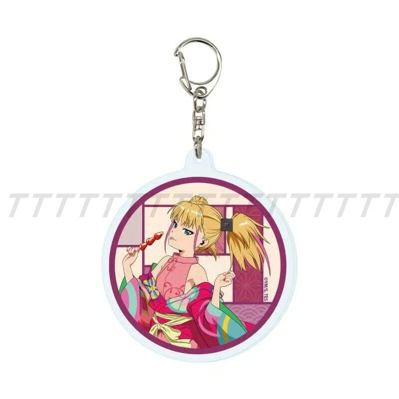 6cm Anime The Elusive Samurai Acrylic Keychain Hōjō Tokiyuki Shizuku Cartoon Pendant Bag Car Keychain Cell phone Christmas Gifts