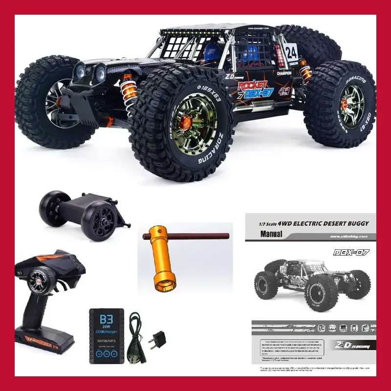 

Zd Racing Dbx-07 1/7 Scale 6S Brushless RC Car Remote Control Electric 4WD Off-Road Desert Truck with Mechanical Brake
