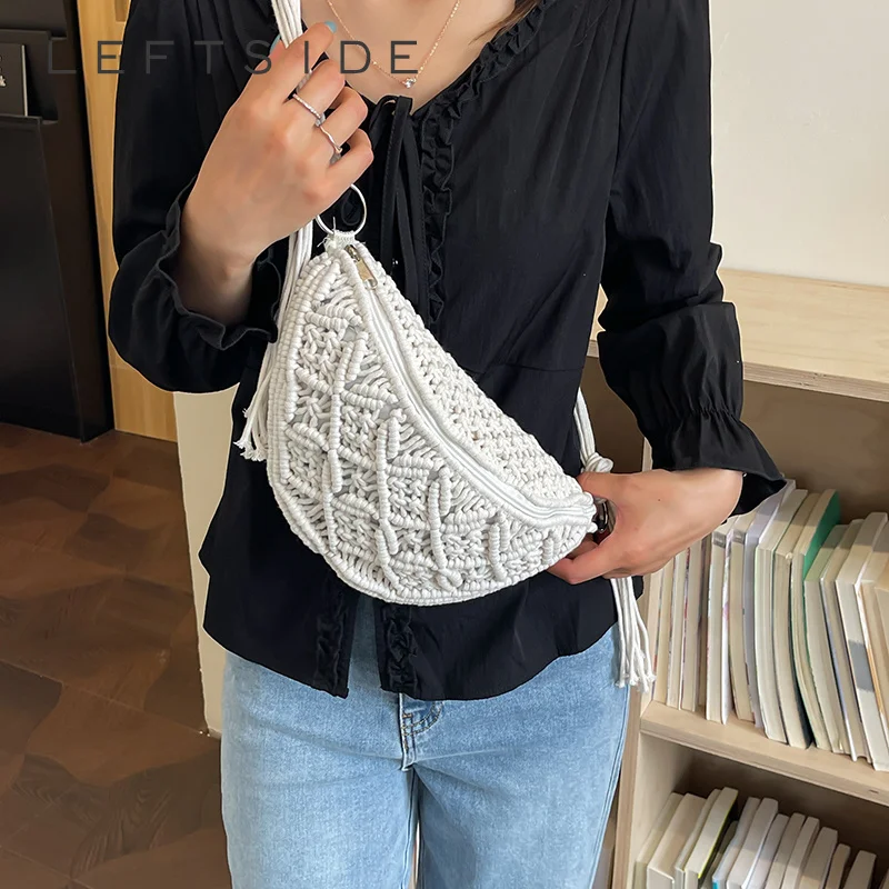 

Women's Woven Waist Crossbody Bag Casual Daily Dating Small Shoulder Bags 2026 New Trend Fashion Summer Handbags and Purses