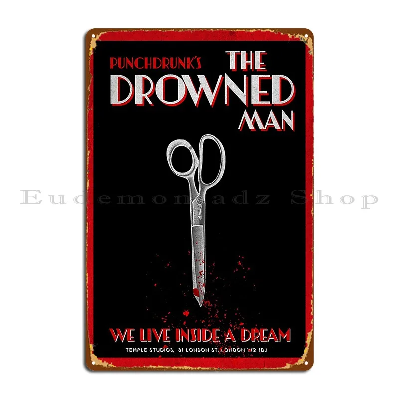 The Drowned Man Sleeps No More In The Burnt City Metal Plaque Poster Garage Designer Wall Mural Cinema Tin Sign Poster