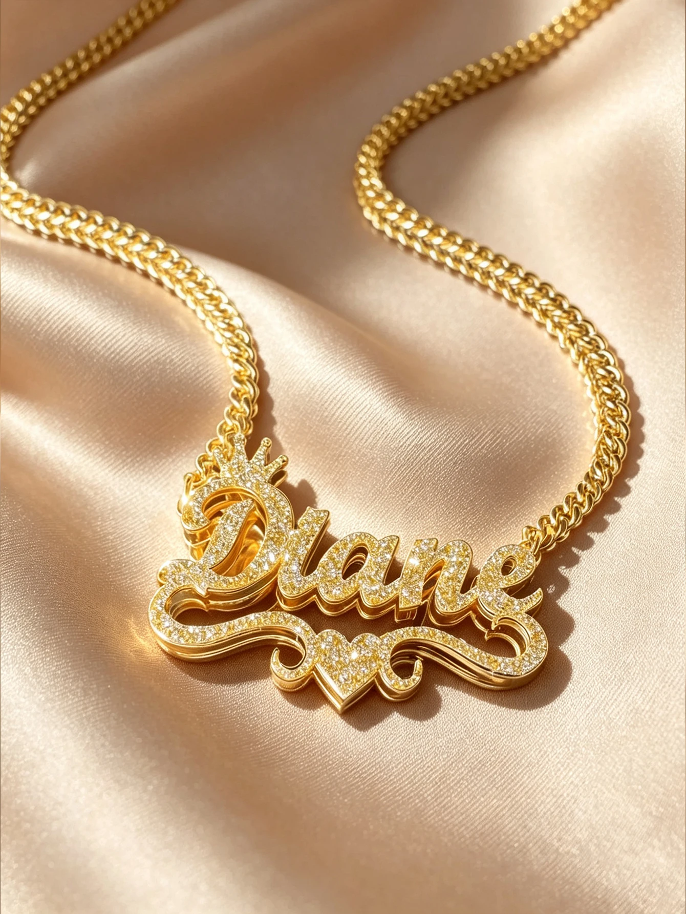 Custom Women's Name Necklace, 45cm Adjustable Length, Gift Box Included