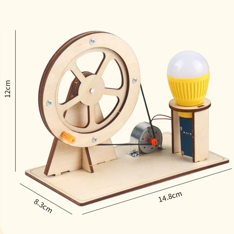 Fai da te Mini generatore a manovella Kit di esperimenti scientifici fai da te e giocattolo modello educativo per progetto giocattolo regalo per