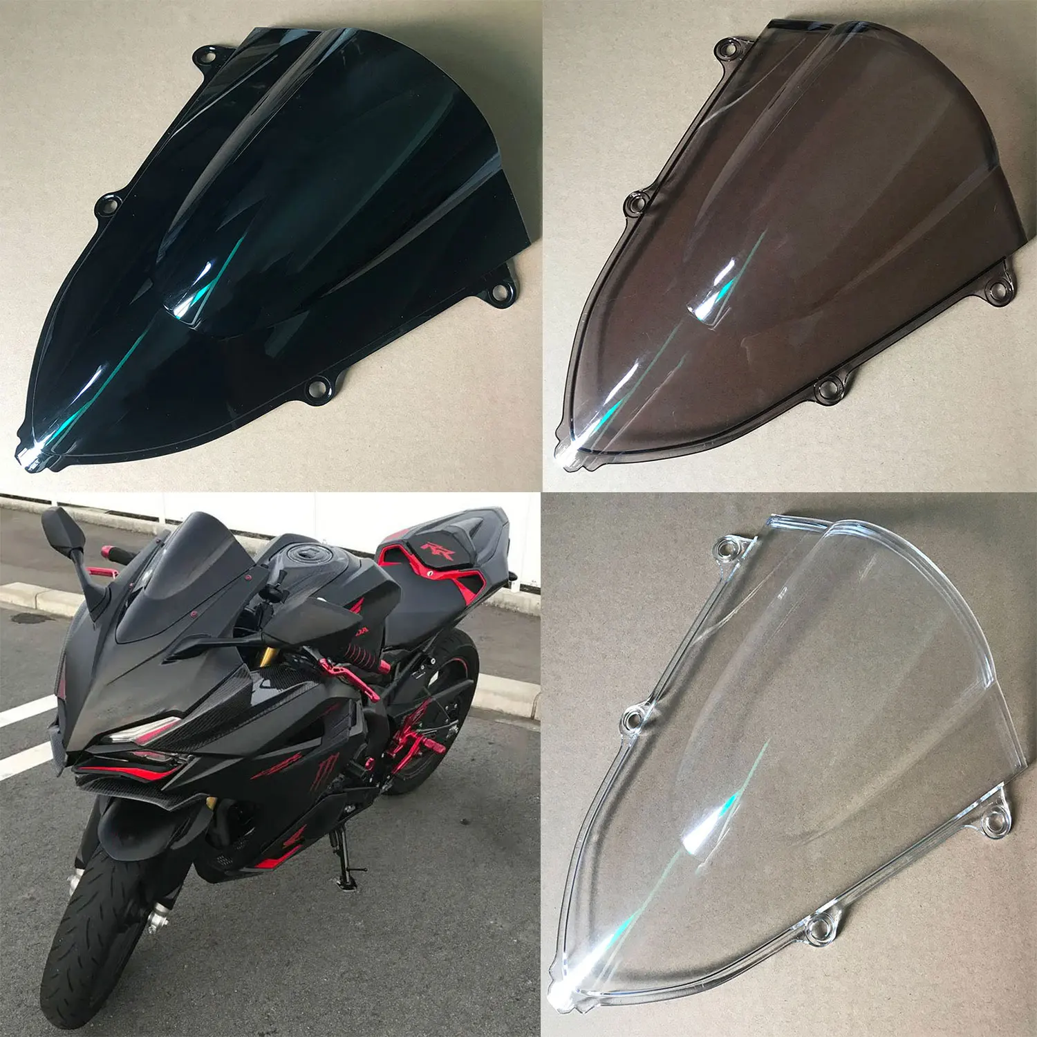 Motorcycle Windshield For Honda CBR250RR CBR 250RR 2017 2018 2019 2020 2021 2022 Double Bubble Windscreen Screen Wind Deflectors