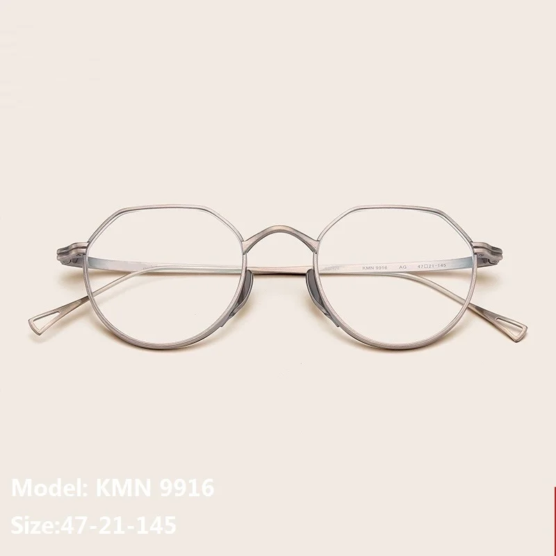 Japanese Handmade Pure Titanium Glasses Frame Men Polygon Round kmn9916 Eyeglasses Women Eyewear Retro Design Spectacles 2025