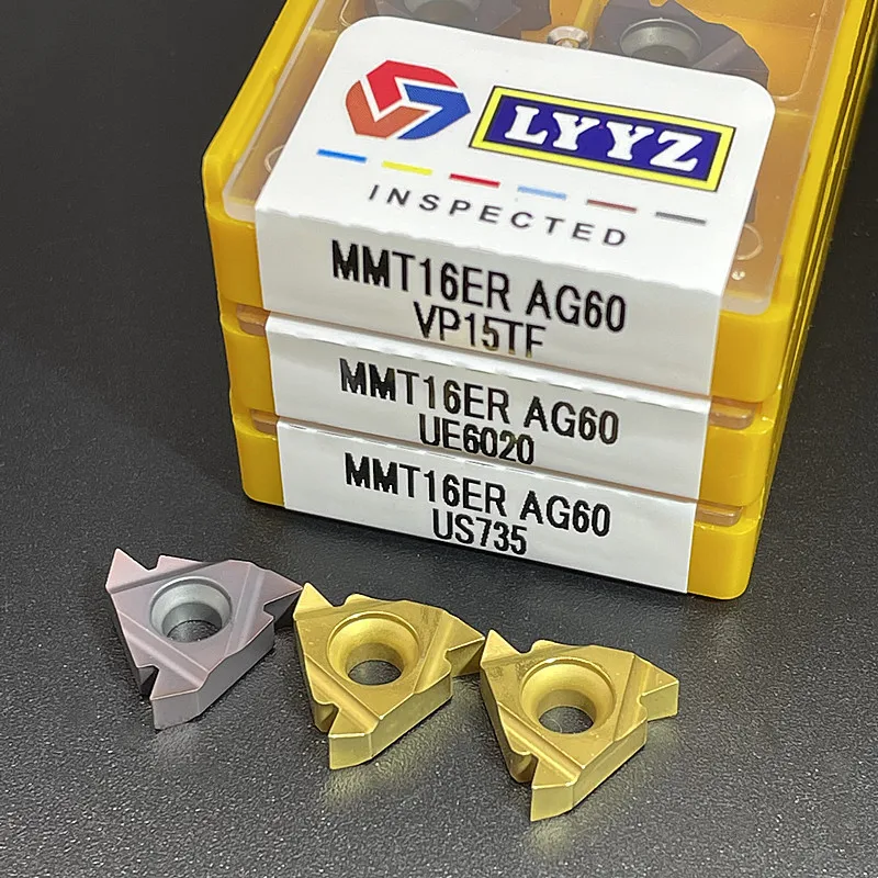 Режущий инструмент MMT16IR MMT16ER AG55 AG60 VP15TF ER6020 US735 CNCThread, твердосплавный инструмент MMT 16ER 16IR, токарный инструмент