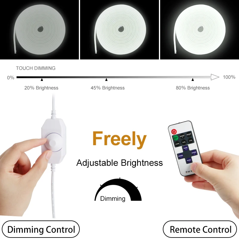 Tira de luces LED con Control por aplicación, luz de neón impermeable para debajo del gabinete, armario, dormitorio, luz de fondo, lámpara de noche