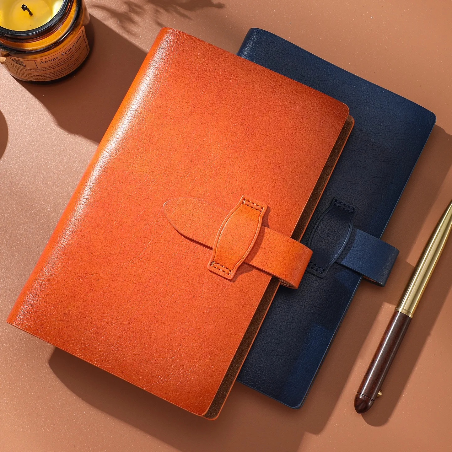 

Retro genuine leather A6 notebook fashionable business work office loose leaf notebook Refillable Loose Leaf meeting notebook