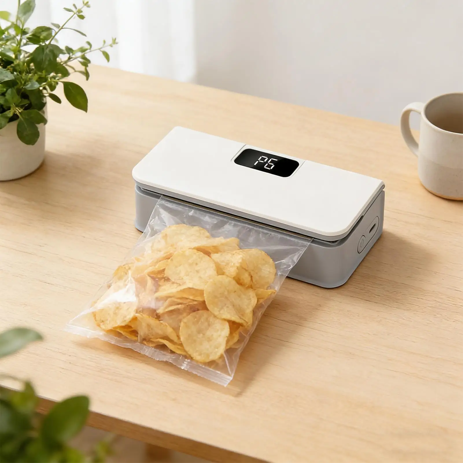 Magnetic Bag Sealing Machine 6 Level Portable Food Resealer Rechargeable Heat Sealer For Snack Chips Fridge Storage Gadget