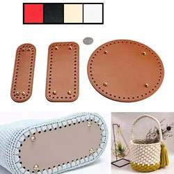 High Qualtiy Oval Round Bottom for Knitted Bag Leather Bag Accessories Handmade Bottom with Holes Diy Crochet Bag Bottom