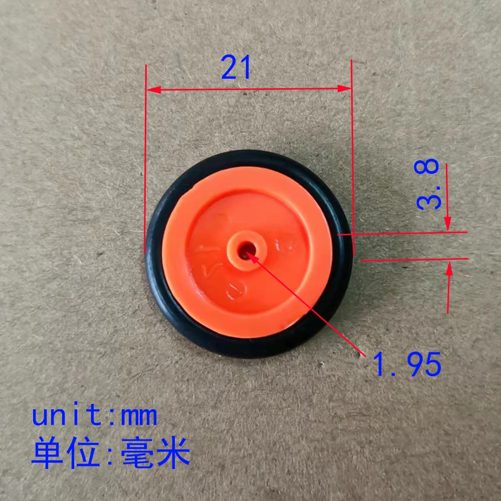 10/100pcs OD 21mm 1.9mm Hole Combination rubber Wheel dron rc car plane robot kids toys for boys diy baby accessories WZ21