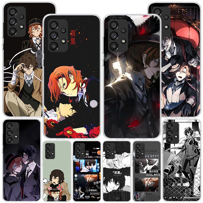 Bungo Stray Dogs Double Black Phnoe Case for Samsung Galaxy A15 A55 A35 A25 A14 A54 A34 A24 A13 A53 A33 A23 A52 A12 A32 A22 A04S