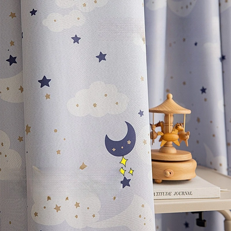 

Simple Modern Cartoon Warm and Fresh Children's Room Bay Window Bedroom Living Room Balcony High Precision Printed Curtains