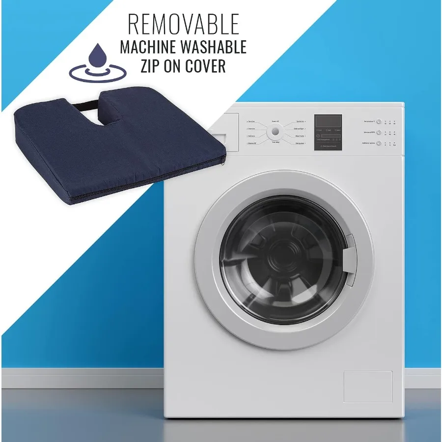 Almofada de assento de inclinação gradual DMI para alívio da dor de cóccix, ciática e coxis, projetada para uso com cadeiras de sala de jantar, cadeira de mesa