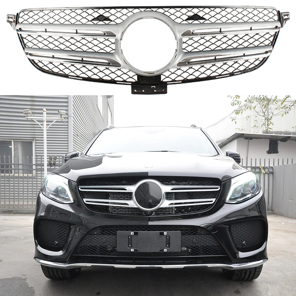 Front OEM Facelift Grilles Upper Bumper For Mercedes Benz W166 GLE SUV GLE400 GLE500 GLE350 GLE43 15-19 2015 2016 2017 2018 2019