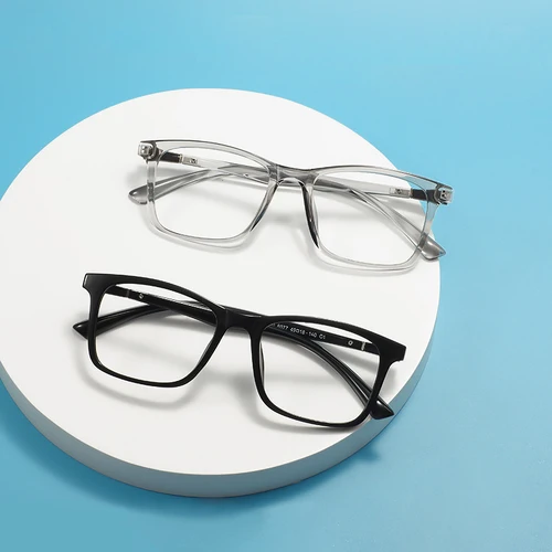 Montura de gafas transparente para hombres y mujeres, gafas transparentes TR90 con borde completo para lentes graduadas, lectura multifocal para miopía