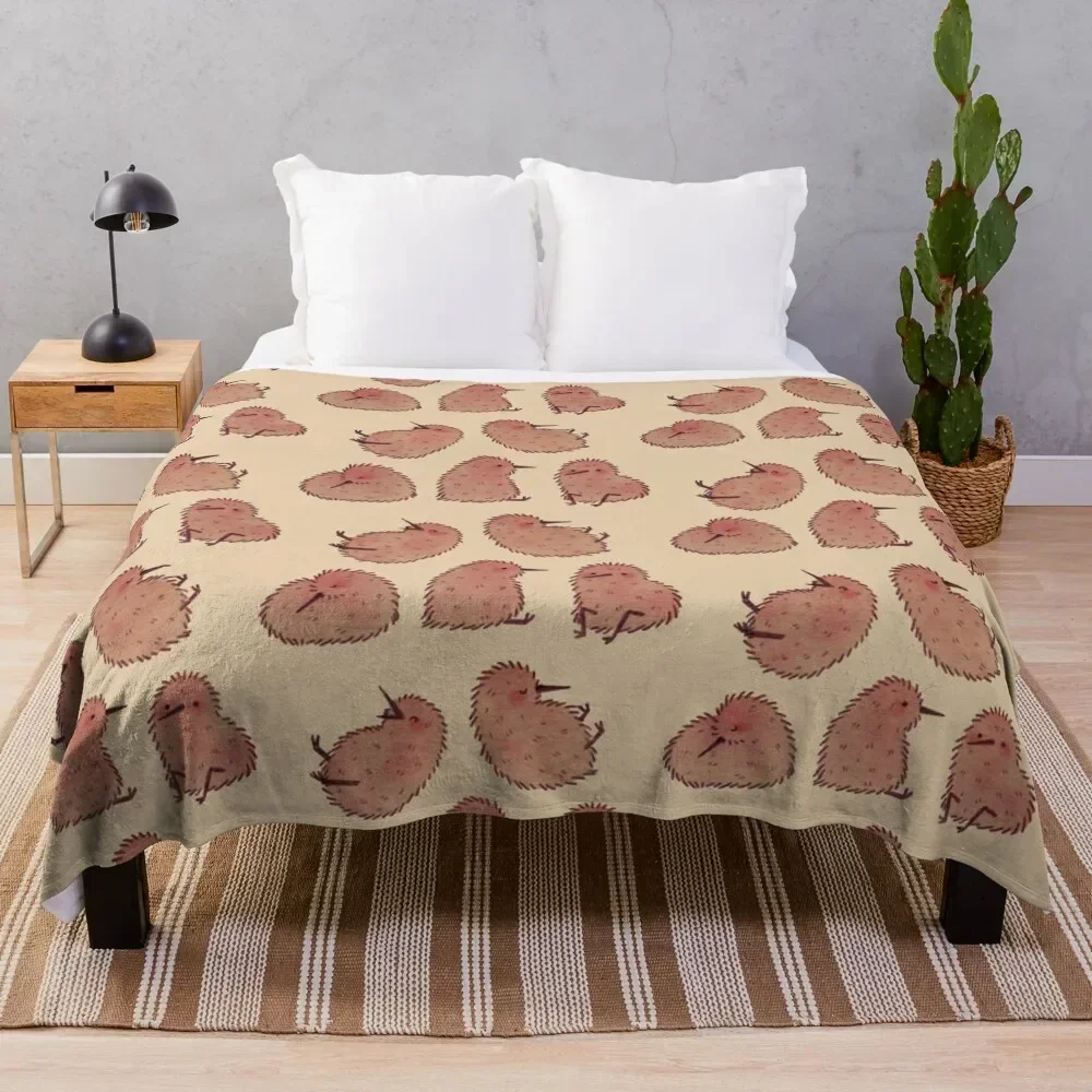 

Cute Kiwi Birds Throw Blanket Decorative Sofa halloween Blankets