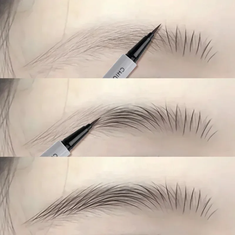 Matita per sopracciglia liquida ad acqua Impermeabile a lunga durata No Blooming Eyeliner Sdraiato Baco da seta Matita per tatuaggio per sopracciglia ultra fine Trucco