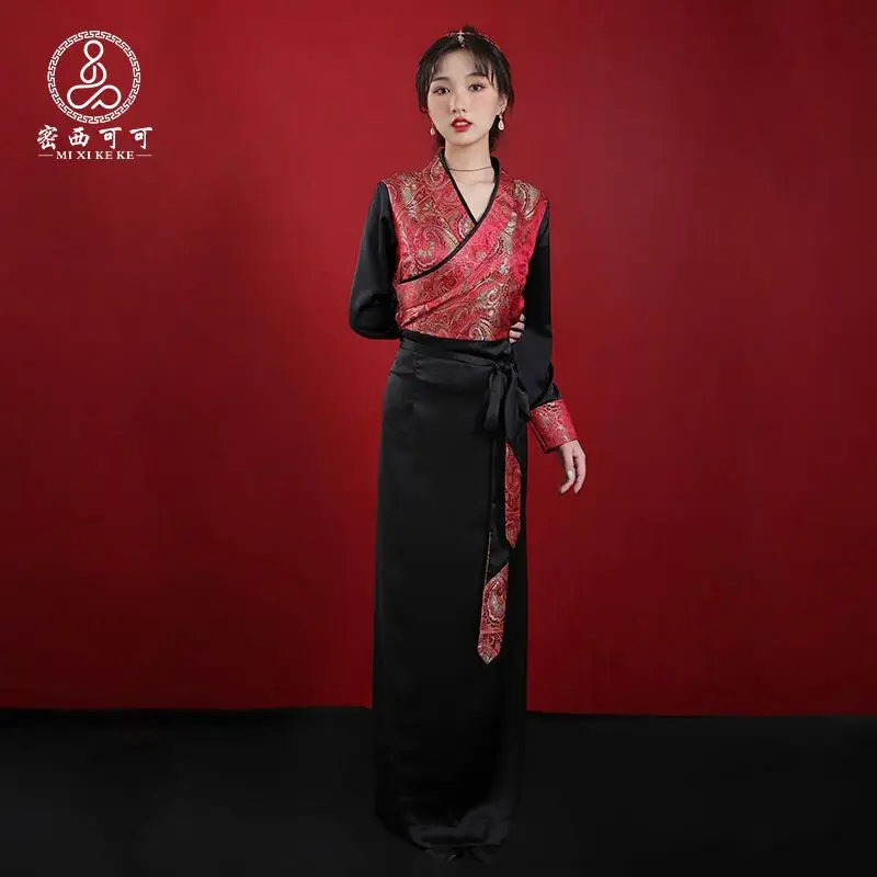 New original splicing Tibetan Internet celebrity Bora Guozhuang skirt