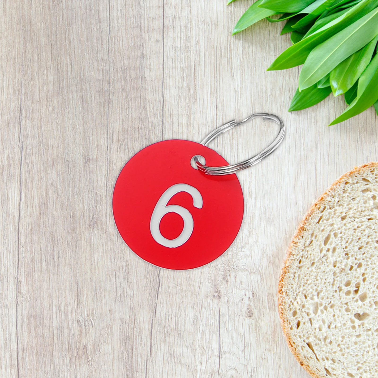 

1Set Number Tags Clear Display Sturdy Plastic Round Hole Easy Maintenance Restaurant Cafe Coat Room Organizer Number Label