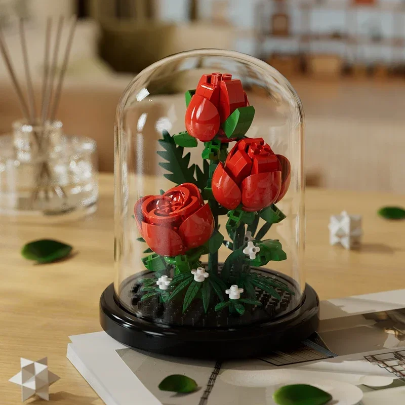 Building block bouquet assembly toy children's puzzle building block toy parent-child interactive desktop decoration image 4