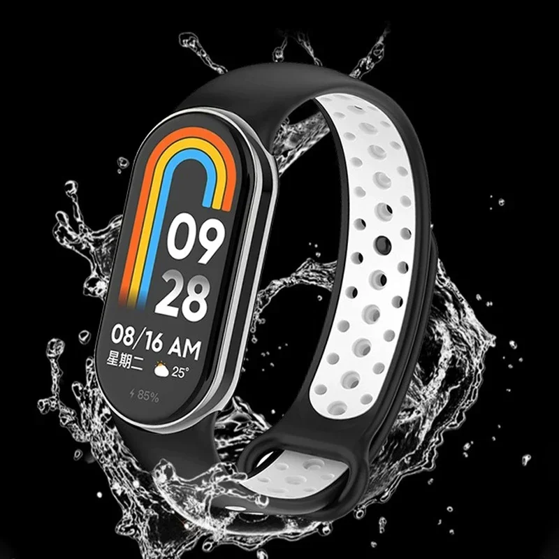 الأشرطة الرياضية لـ Mi Band 10 9 8 NFC miband 10 ملحقات ساعة ذكية استبدال المعصم حزام كوريا لسوار Xiaomi Mi band9
