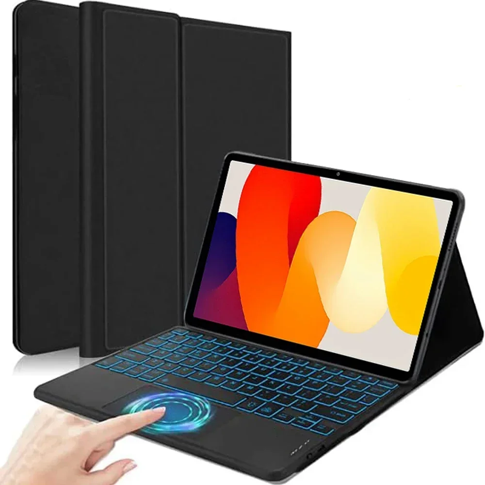 Backlit Touchpad Keyboard Case For Xiaomi Redmi Pad SE 11 Inch 2023 Mipad SE Case Spanish Bluetooth Keyboard Cover Korean Funda
