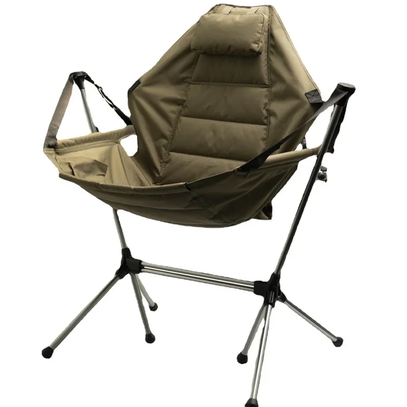 CHR019 High Quality Ultralight Aluminum Alloy Rocking Chair with Soft Cotton Leisure Patio Camping Chair