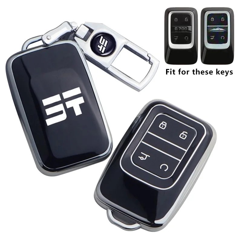TPU Key Cover for JETOUR G700 T1 T2 2025 2026 Keychain Remote Protection Case Bag Shell Housing Ring Holder Fob Car Accessories