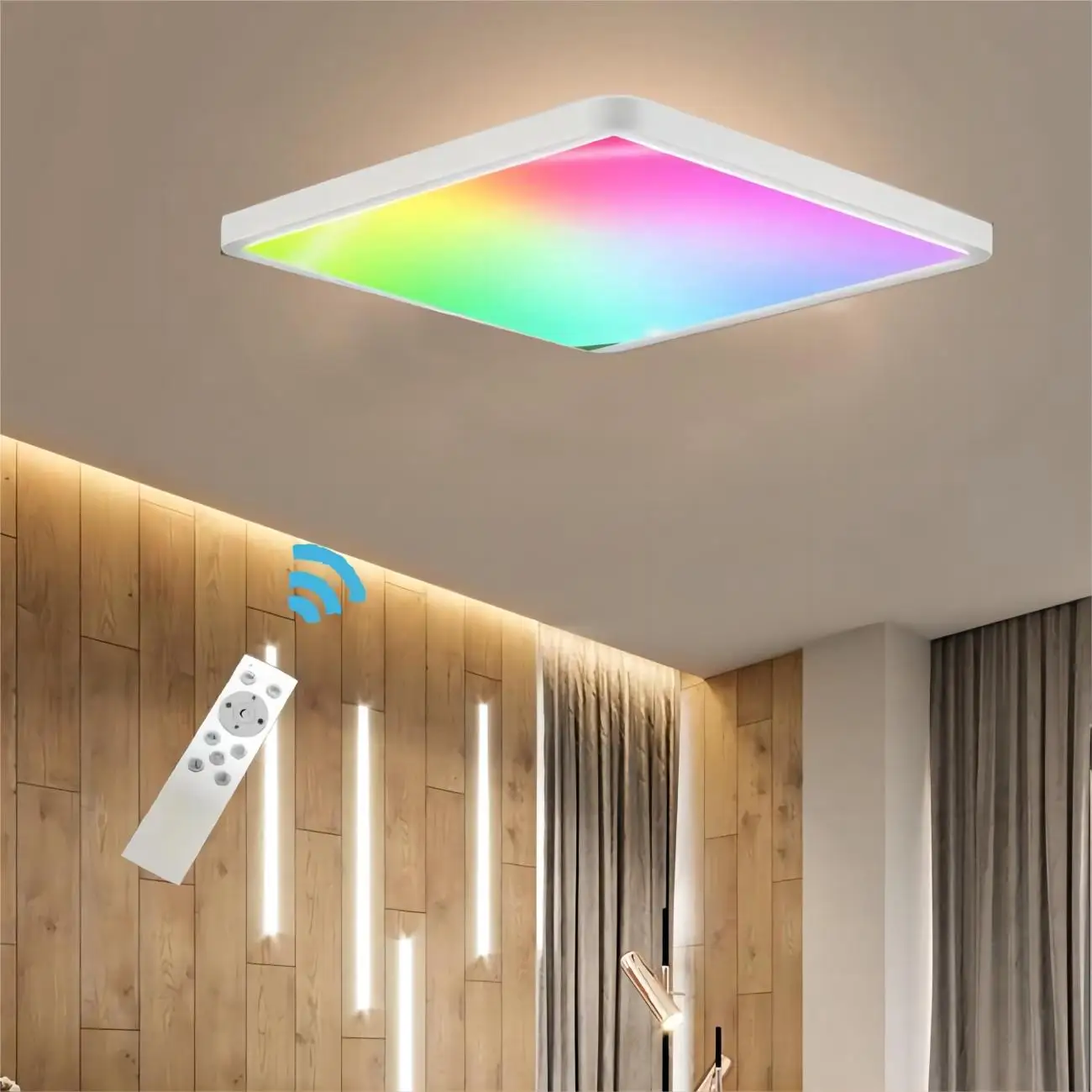 Riserva Unterputz-Deckenleuchte, RGB-LED-Smart-Deckenleuchte, 24 W, 2400 lm, Smart-Home-Beleuchtung, LED-Deckenleuchte, dimmbar, Farbwechsel