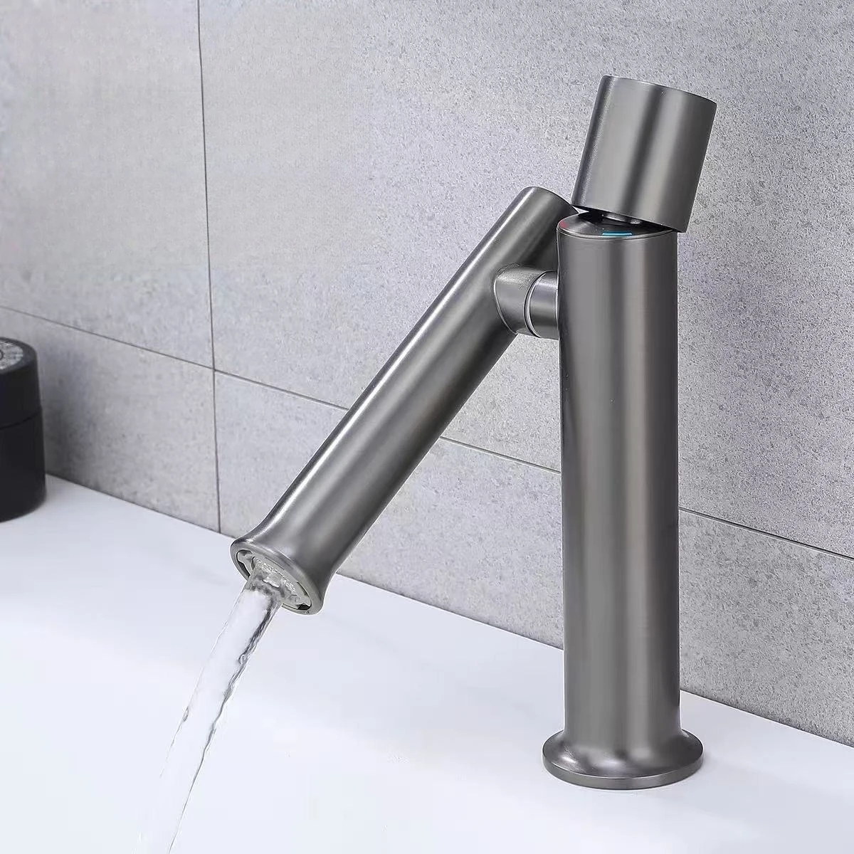 

Bathroom Faucets Stainless Steel Basin Mixer Sink Faucet Gourmet Washbasin Tapware Hot Cold Water Tap Grey Household