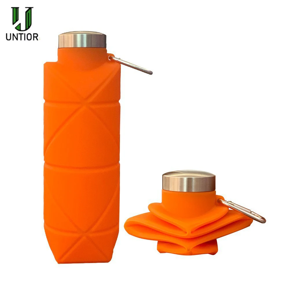 

1pcs Collapsible Water Bottle Portable Reusable Leak-proof Drop-Proof Water Cup Steel Lid Telescopic Cup for Fitness Sports