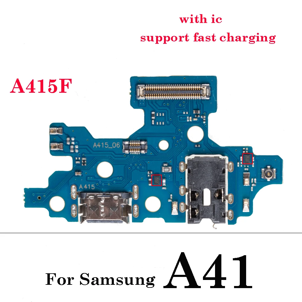 البوب 10 قطعة شاحن USB شحن موصل ميناء فليكس لسامسونج A04 A10 A20 E S A145 A146 A21 A23 A41 A52 A53 A72 A30S A40S A50S