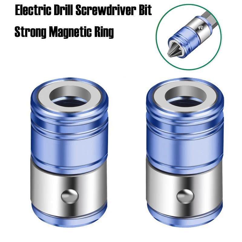 Broca de chave de fenda elétrica, anel magnético forte para porca, parafuso de fixação, 6mm, magnetizador antiderrapante, acessórios de ferramentas el