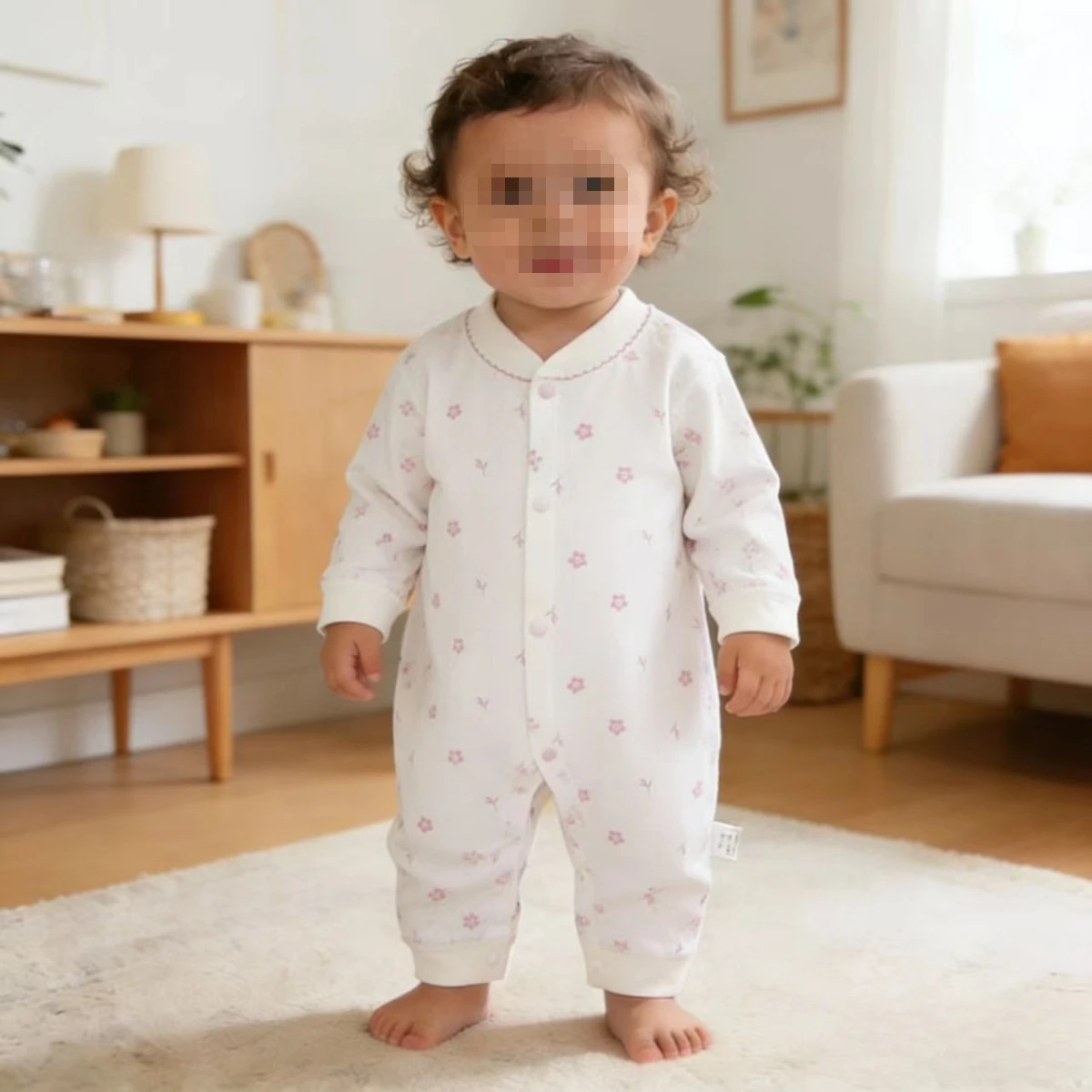 0-18M Newborn Boy Girl Spring Fall Jumpsuit Infant Pure Cotton Moisture-Wicking Romper Baby Easy Diaper Changes Knitted Onesie