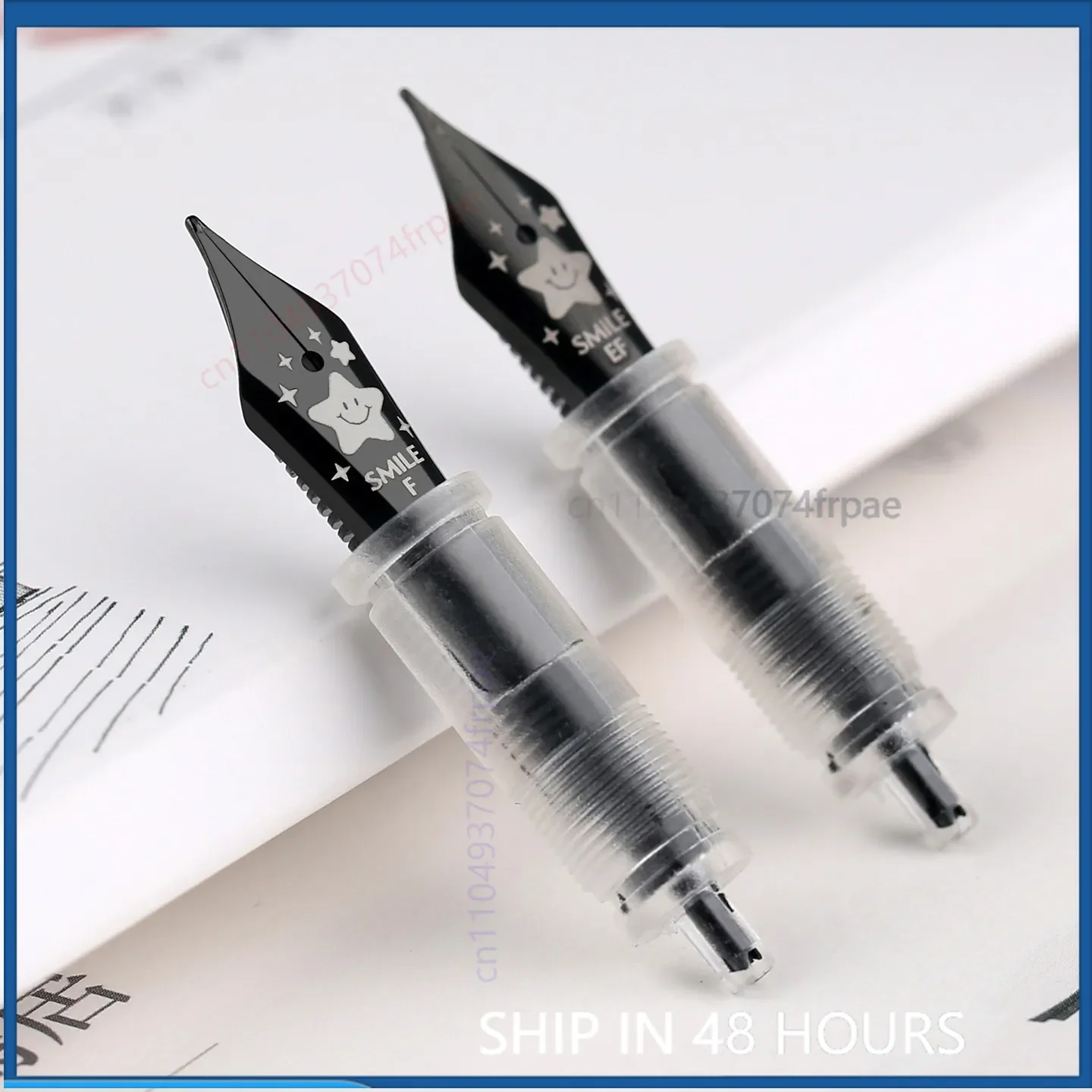 For MAJOHN Wancai 2nd Gen Fountain Pen Nib Set Gold Black Plated EF F Italic Fit S5 S9 Q2 Pen(4PCS)
