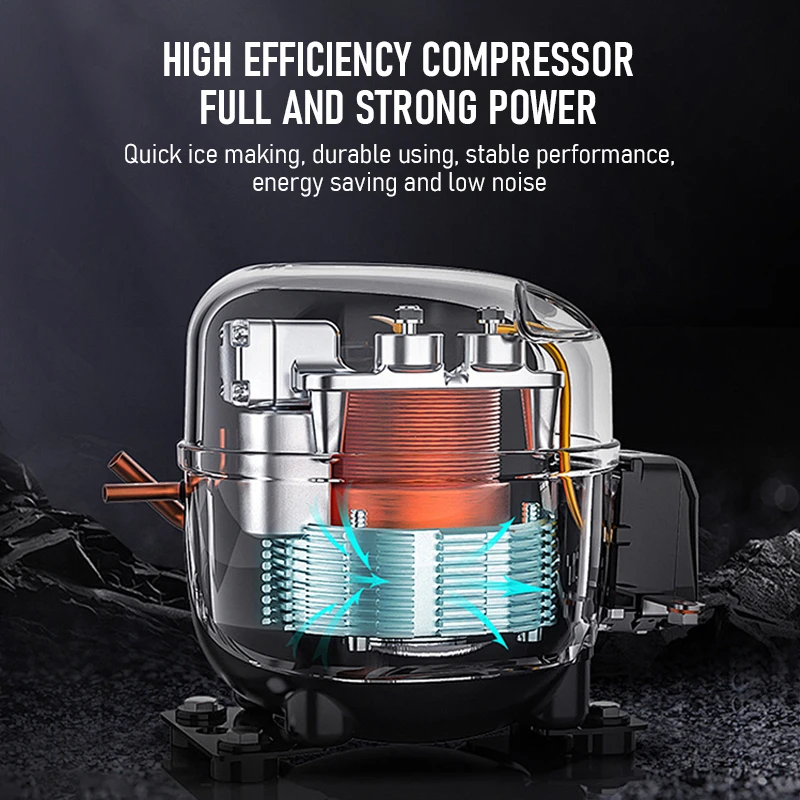 حار بيع 12 كجم/24 ساعة التلقائي المنزلية الصغيرة المحمولة آلة صنع الثلج قائما بذاته التلقائي السائل الفريزر مولد الثلج