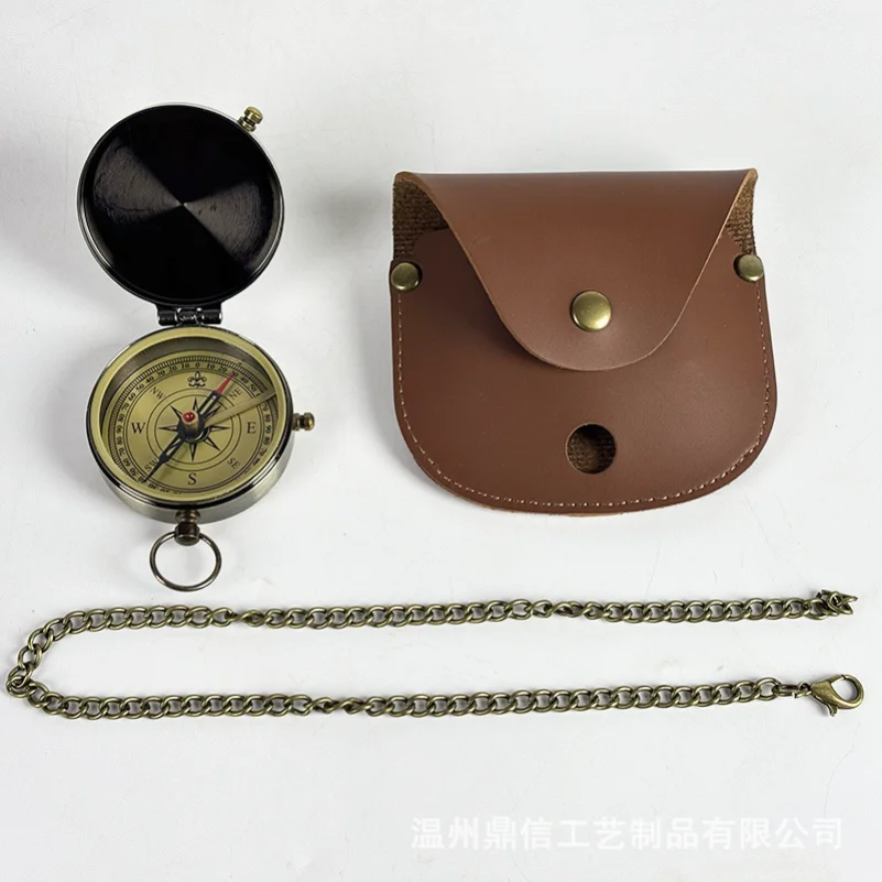 New Hot Selling Z50 Vintage Pocket Watch Guide with Leather Cover Chain Gift Set