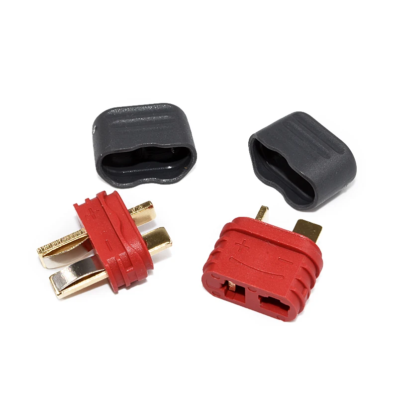 10 Pz T AM1015E Connettore Deans Spina con Copertura Maschio Femmina Deans Connettore con Guaina Alloggiamento Per RC Batteria Aerei Giocattoli