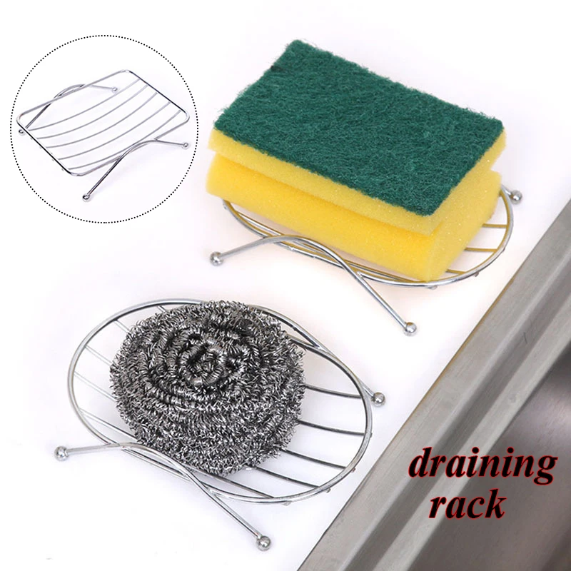 Household Multifunctional Draining Rack Bathroom Soap Rack Shelf Rectangular/Oval Stainless Steel Drain Soap Holder Simplicity