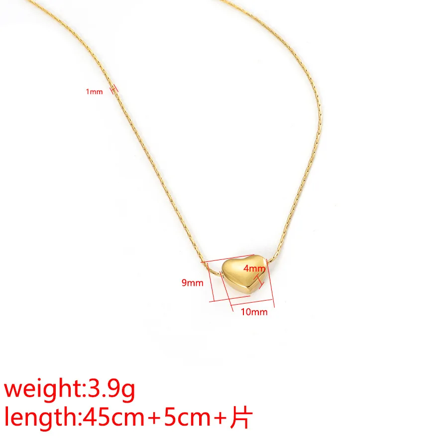 Fnixtar 10pcs Stainless Steel Heart Pendant Necklace Lover Family Friend Lover Gift Waterproof Collares Gifts
