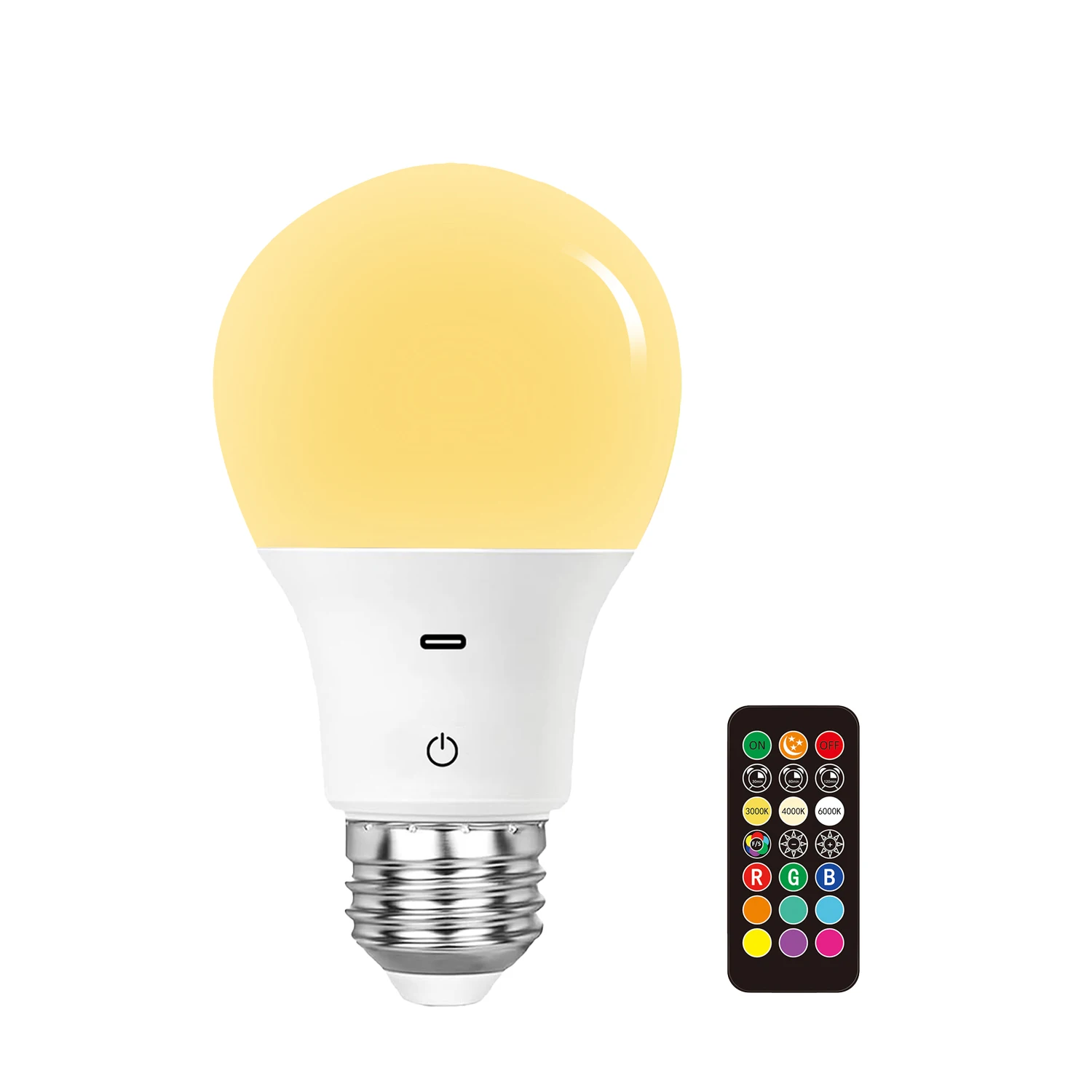 

Светодиодные аккумуляторные лампочки с пультом дистанционного управления, лампочка E26, 12 цветов