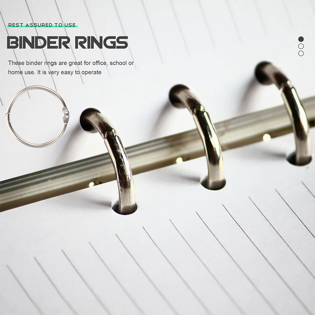 

70Pcs Loose Leaf Binder Rings Metal Craft Rings for Planner Binding Notebook Clips Binder Ring Key Ring