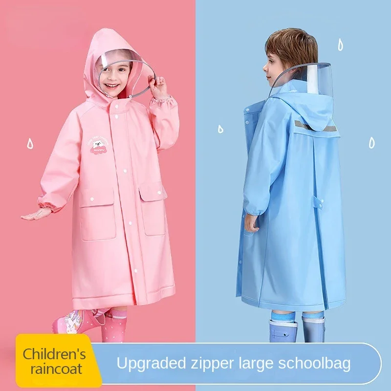 Baby Schoolbag Raincoat Cartoon Disposable Girls And  Children's Non Boys With School Position Poncho