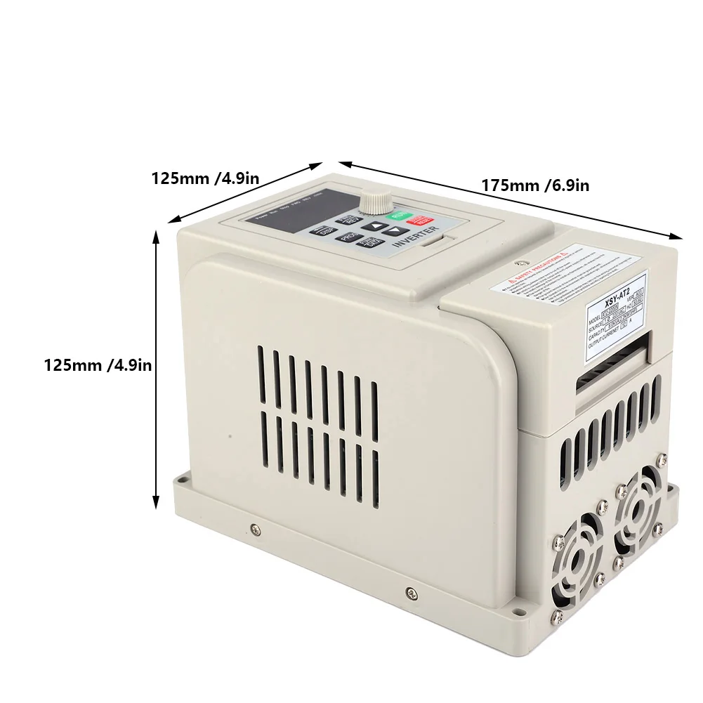 PWM 220V AC Variable Frequency Drive VFD Speed Controller 1‑Phase Input 1‑Phase Output 2.2KW Single Phase Speed Controller