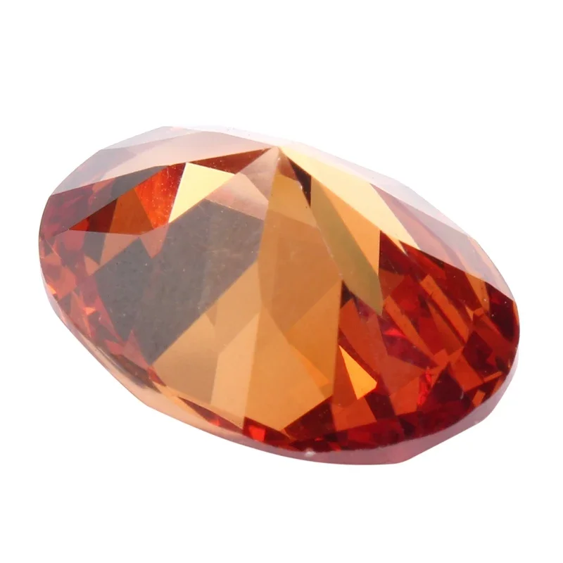 เพชรแซฟไฟร์แชมเปญอุ่น18.38CT ขนาด13x18มม. เครื่องประดับเพชรรูปวงรีทรงหลวมอัญมณีตกแต่งงานแต่งงานงานฝีมือ