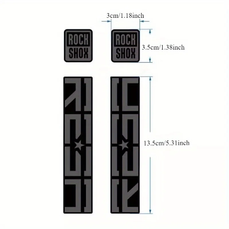 Kit de protection de fourche RockShox Reba 2025 – Autocollants pour cadre contour découpé