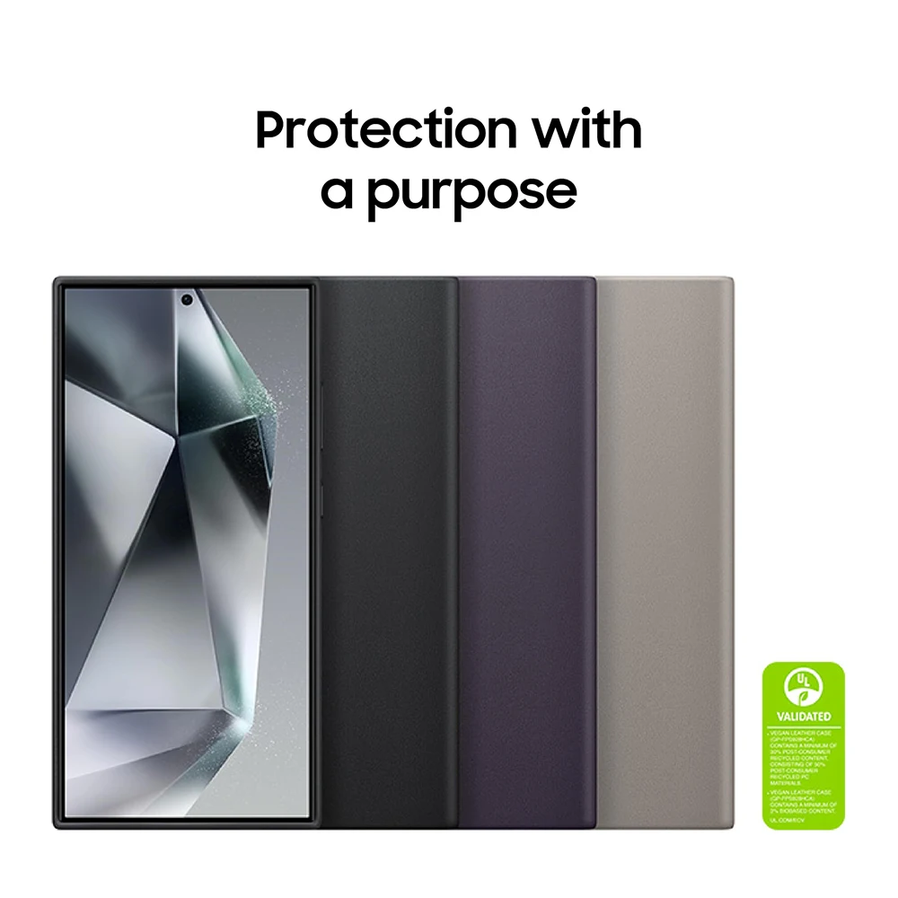 Original SAMSUNG Galaxy S24 Ultra Vegan Leather case Genuine Galaxy S24 Ultra Vegan Leather Cover For S24Ultra SM-S928B SM-S928W