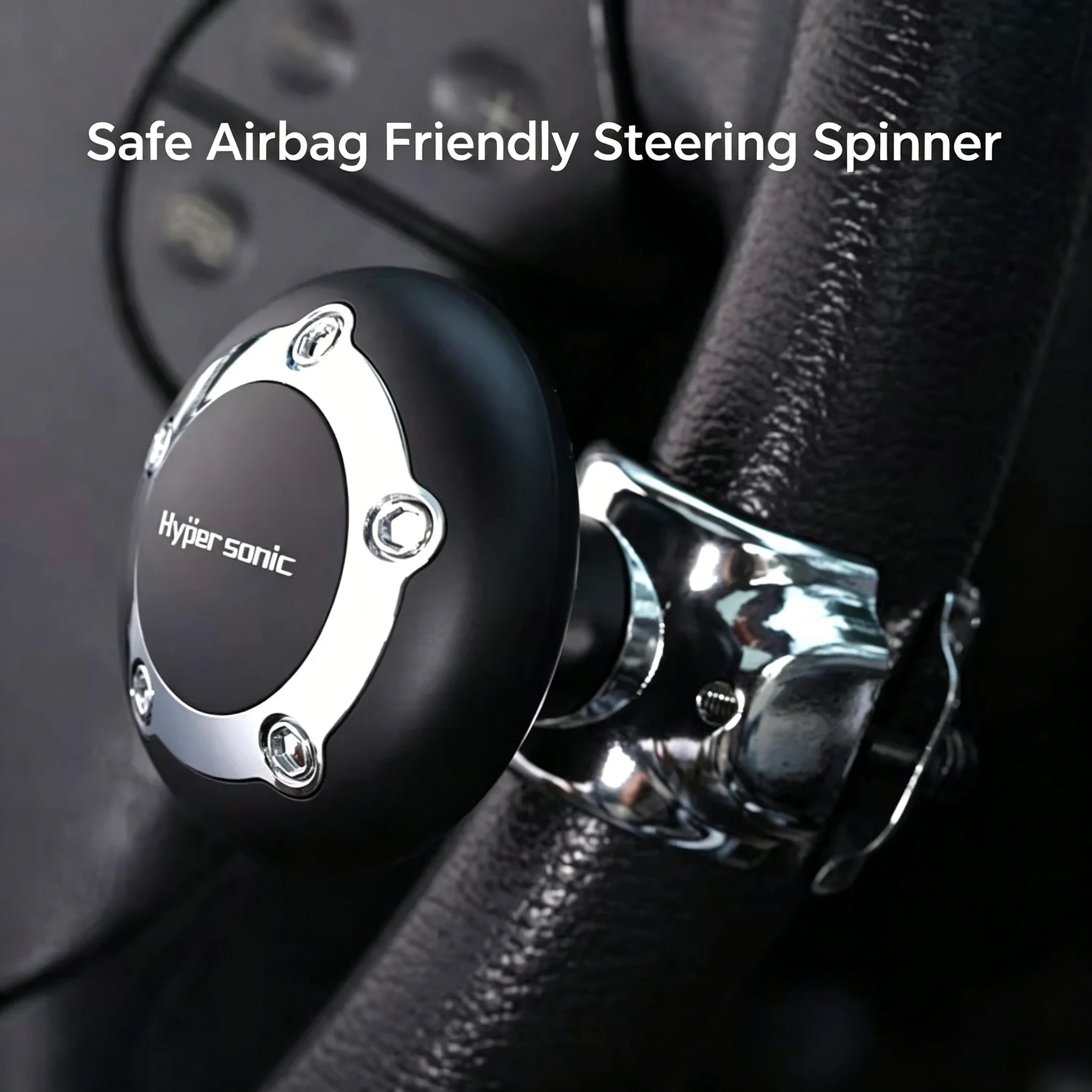 

Universal Car Steering Wheel Spinner Power Direction Assist Handle Organizer Clips Quick Direction Tuning Interior Accessory