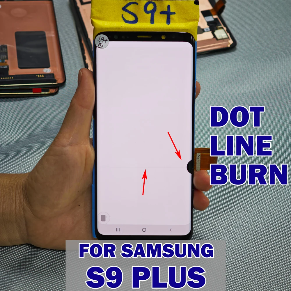 Запасные части: экран Super AMOLED для Samsung Galaxy S9 Plus G965, неисправный дисплей с эффектом выгорания пикселей, протестированная замена Mobi